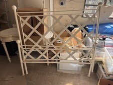 Cream Heavy Wrought Iron Bed Head And Footer