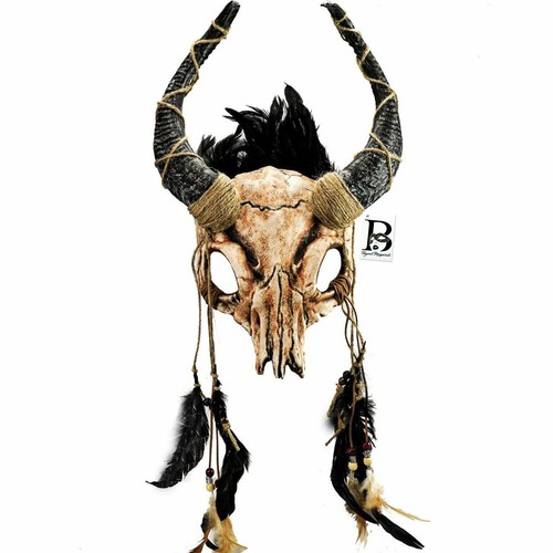 Goat ram skull mask wendigo - ram,