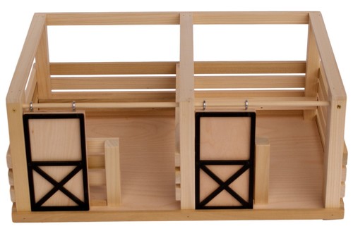 Amishtoybox com wooden stall - amishtoybox.com, 2-stall