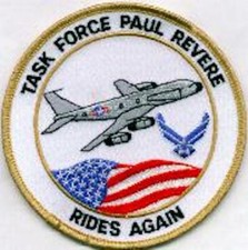 4" USAF AIR FORCE PAUL REVERE C2 RIDES AGAIN FLAG EMBROIDERED JACKET PATCH
