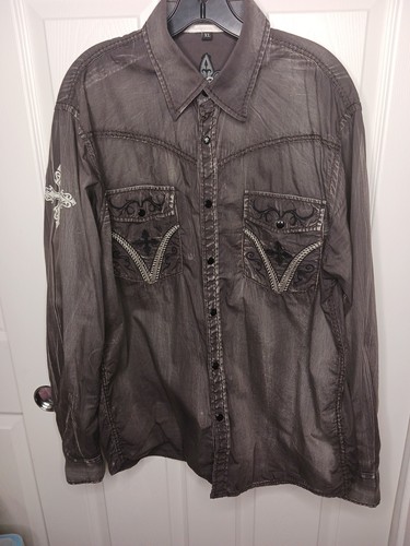 Roar denim shirt embroidered - roar,
