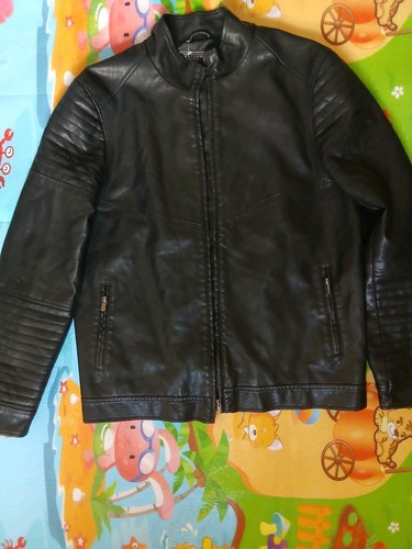 Men black faux leather - f&f, men's