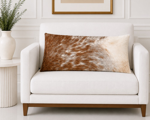 100 natural cowhide pillow - cowhide,