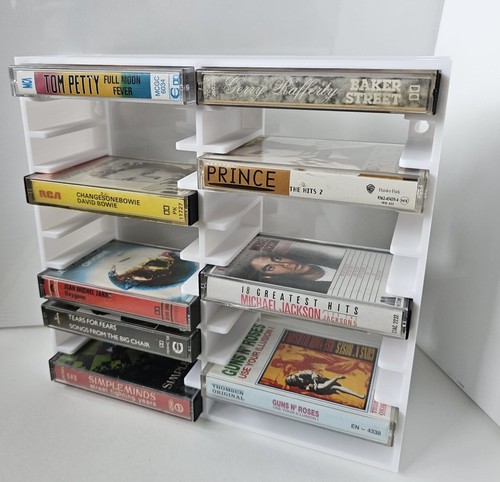 Cassette tape storage rack