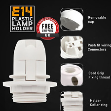 Black / White E14 Bulb Holder