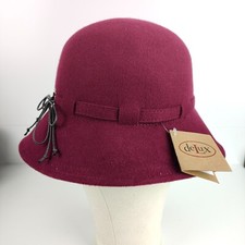 Delux Hats Felt Cloche Hat -