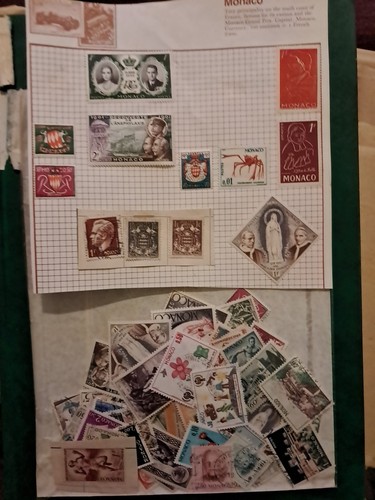 Stamps monaco old album - stamps, page