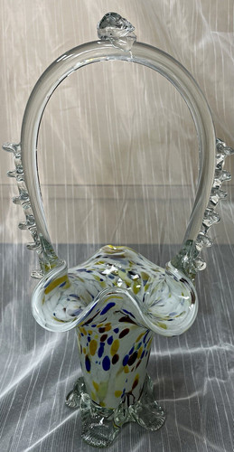Murano art glass - glass, basket