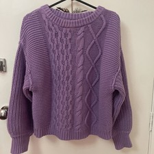 Free People Cotton Arran Knit