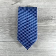 Thomas Nash Tie Men's Blue Check Width 3.75"