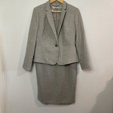 Hobbs UK 14 Wool Light Grey