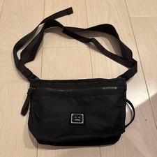 Acne studios Crossbody Shoulder Bag Black Polyester Face Logo Women's Used