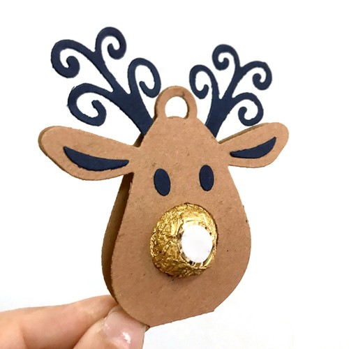 Christmas elk chocolate metal - chocolate,