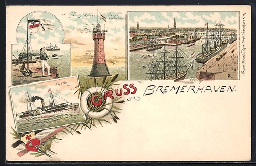 Lithograph bremerhaven - lithograph,