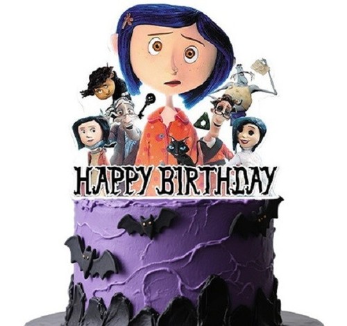 Coraline cake topper birthday - topper,