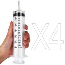 4Pack 150ml Large Syringe for