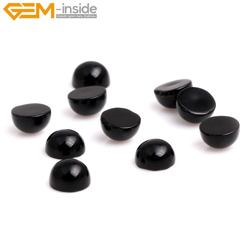 Natural black agate - agate, cab