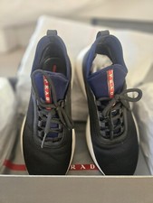 Prada neoprene and mesh american sneaker trainers, black, Size 7.5 with box