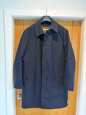Mens BUGATTI Large Size UK 42R Navy Water Repellant and Lined Overcoat