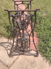 Vintage Cast Iron german frister and rosman Treadle Sewing Machine Frame,