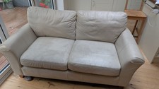 Leather Sofa - Cream - Marks and Spencer - Large 2 Seater