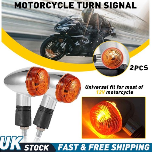 Pair 12v amber - amber, motorcycle