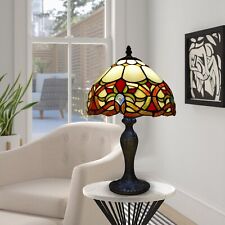 Tiffany Table Lamp Stained Glass Handcrafted Art Style Bedside Desk Light Lamps