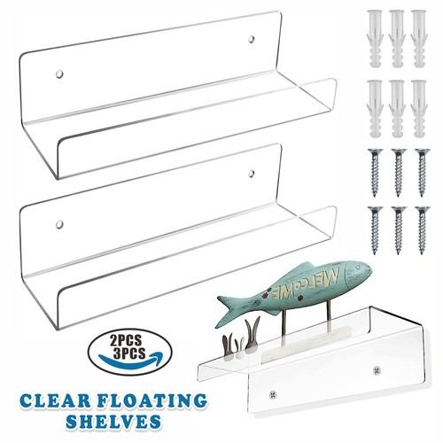 Clear acrylic floating - floating, shelves