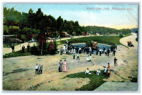 C1910 washington park trees - washington,