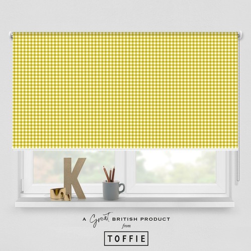 Gingham checked mustard - gingham,