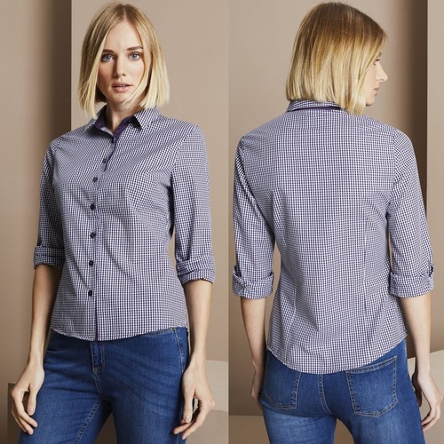Womens gingham check shirt - womens,