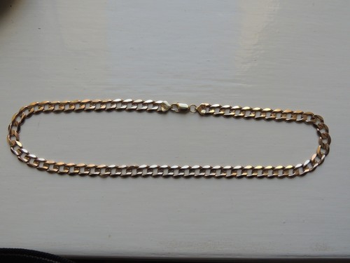 9ct gold curb chain - 9ct, 21"