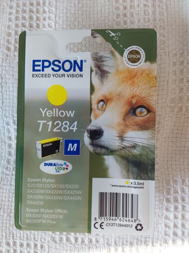 Genuine epson yellow t1284 fox - genuine,