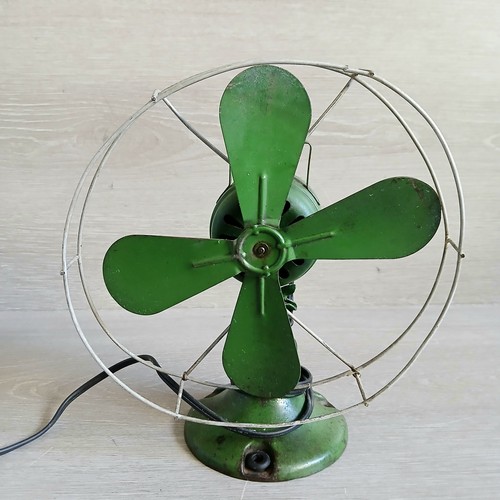 Vintage green industrial desk - green,