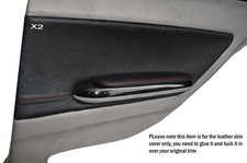 Red stitch rear door card - stitch, 2x