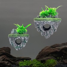 Floating Rock Island Suspended Artificial Stone Aquarium Fish Tank Ornament UK