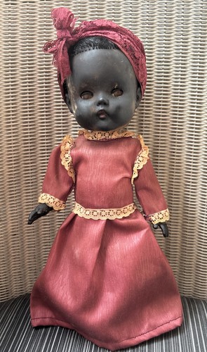 Vintage black doll - black,