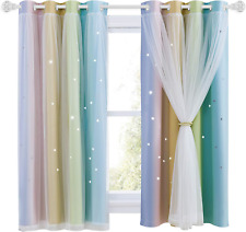 NICETOWN Rainbow Curtains for