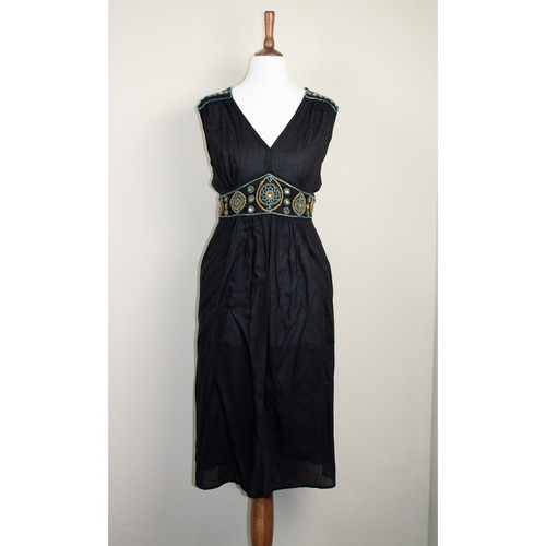 Beaded embellished black dress - embellished,