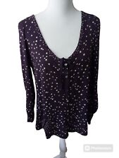 White Stuff Dark Wine Spotty Cardigan With Long Sleeves