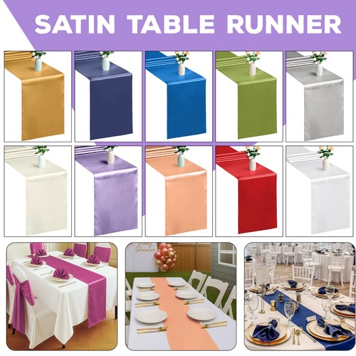 108 satin table - table, runners