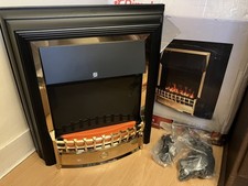 0142 Dimplex Optiflame CHT20X-BR Cheriton Deluxe Brass 2kW Electric Fire