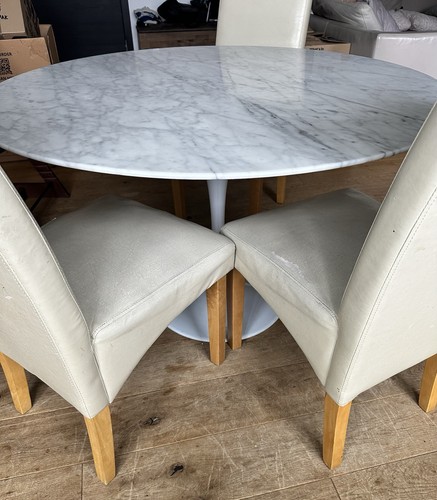 Marble dining table - marble, saarinen