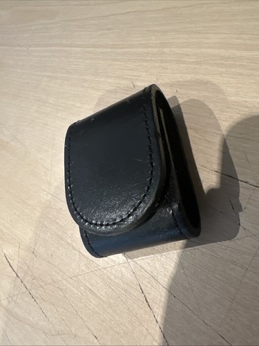 Police black leather belt - police,