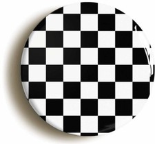 SKA CHECK BADGE BUTTON PIN