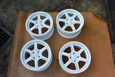For Honda dc2 ek9 ef8 ef9 sb3 eg6 gd3 JDM 15" Racing Style white wheels rim TE