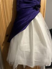 Veromia Bridesmaid Wedding Christening Party Dress  aged 8 Cadbury purple VGC