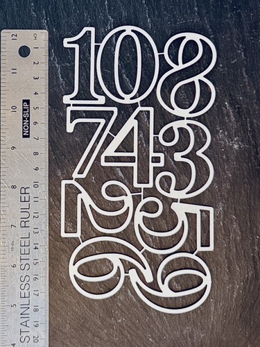 Numbers metal die set - numbers, large