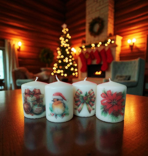 Christmas candle gift set - candle,