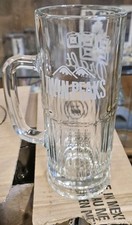 New Twin Peaks Restaurant 8” H Heavy Glass Beer Mug 29 Degrees Draft Beer NICE!